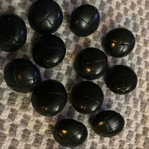 Vintage leather look buttons one dozen (12pcs) HEMISPHERE